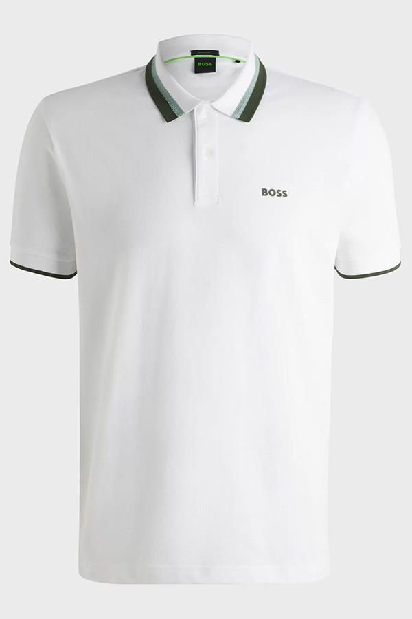 ΑΝΔΡΙΚΗ ΜΠΛΟΥΖΑ POLO BOSS - 100 ΛΕΥΚΟ